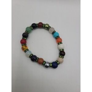 Colorful Chakra Bracelet‎ Mixed Gemstone Beads Stretch Bracelet Boho Healing